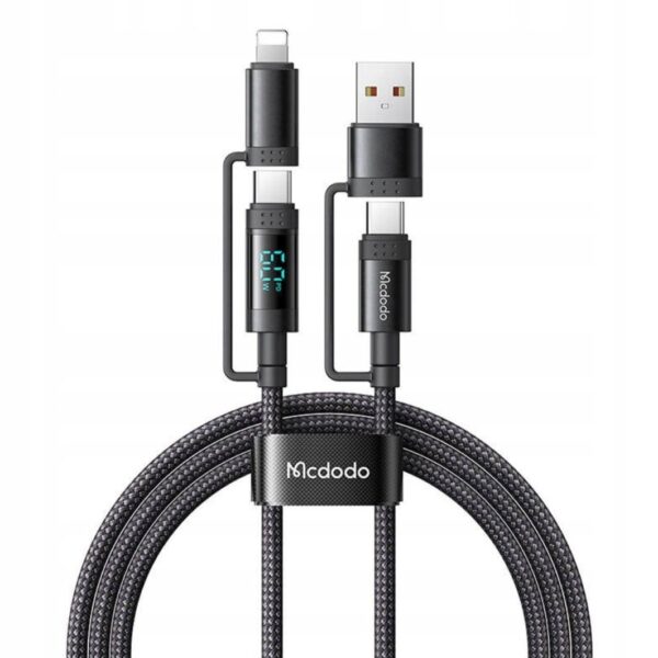 Mcdodo CA-1990 4-in-1 USB-C/A to USB-C/Lightning Cable – 1.2m