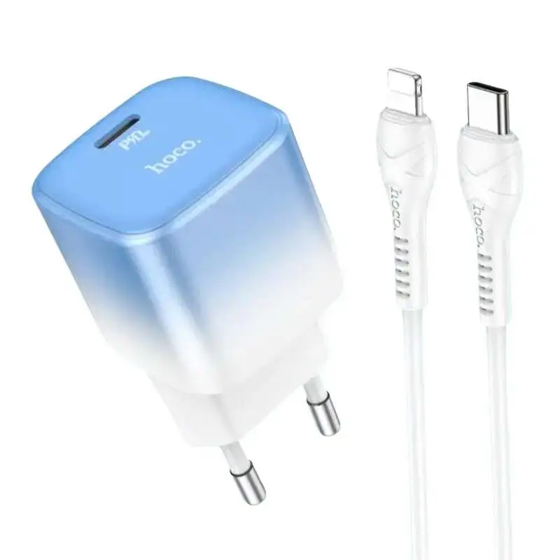 Hoco C101A Charger Adapter with Type C to lightning Cable Hoco C101A