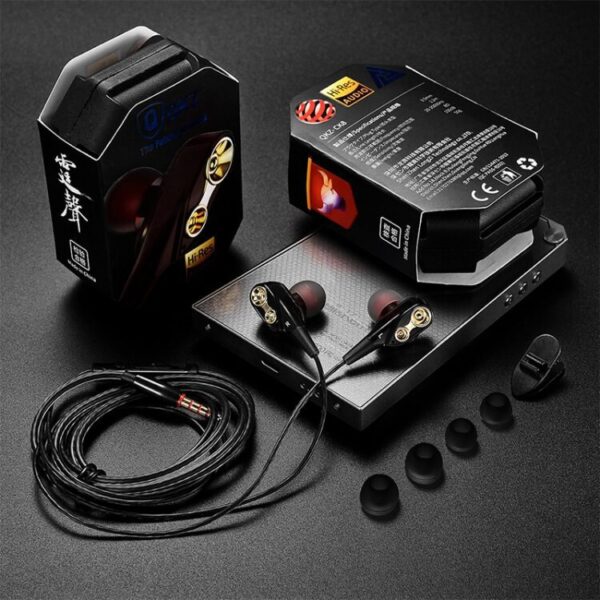 QKZ CK8 Wired Sports HiFi Piston Four Unit Earphone