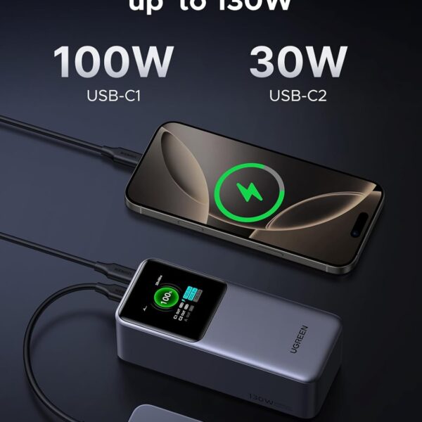 UGREEN PB721 (35524) Nexode Power Bank 20000mAh 130W with Smart Digital Display
