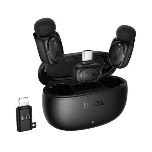 Hoco L19 Graceful Dual Mic Lavalier Wireless Microphone