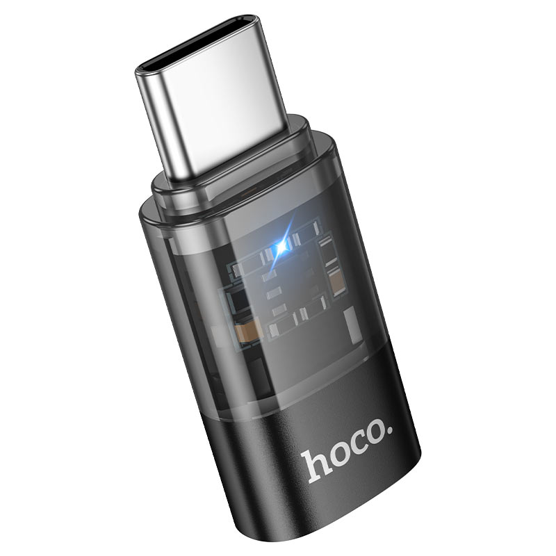 Hoco UA36D Type-C male to Lightning female Transparent Converter (3) Hoco UA36D Type-C male to Lightning female Transparent Converter