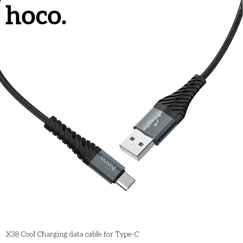 Hoco X38 USB-A to USB-C Fast Charging Data Cable (2) Hoco X38 USB-A to USB-C Fast Charging Data Cable