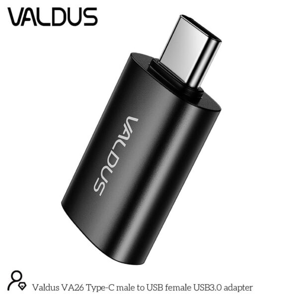 VALDUS VA26 USB-C male to USB-A female OTG adapter