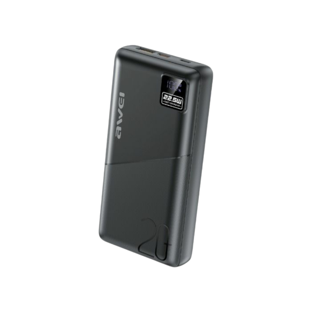 Awei PA-37 22.5W PD Fast Charging Power Bank 20000mAh (2) Awei 22.5W PD Fast Charging Power Bank 20000mAh (PA-37) - Image 1
