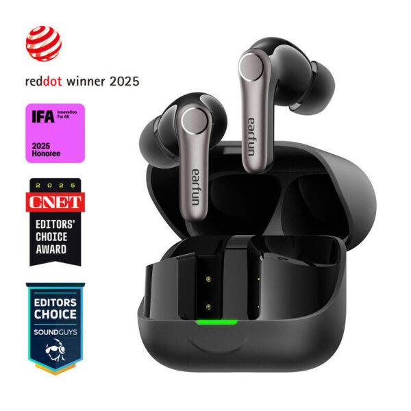 EarFun Air Pro 4+ Hi-Res Adaptive ANC Earbuds with Dynamic Hybrid Driver System