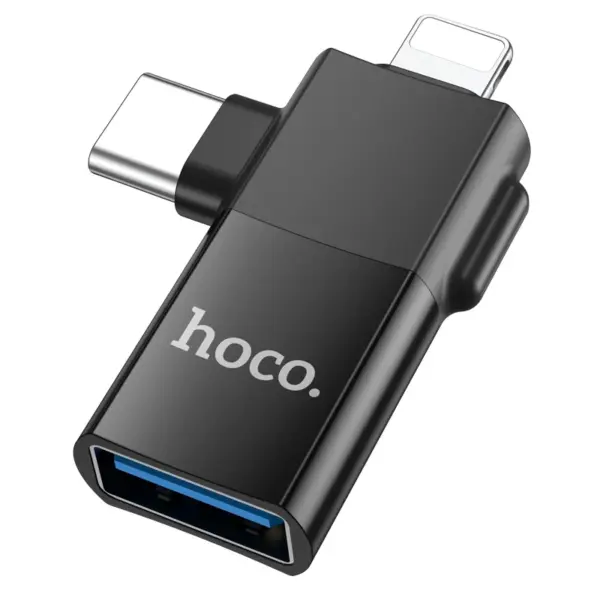 Hoco UA17 2-in-1 iP maleType-C Male to USB Female Adapter